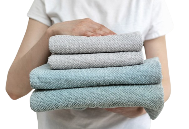 Stack of premium custom VBUY towels
