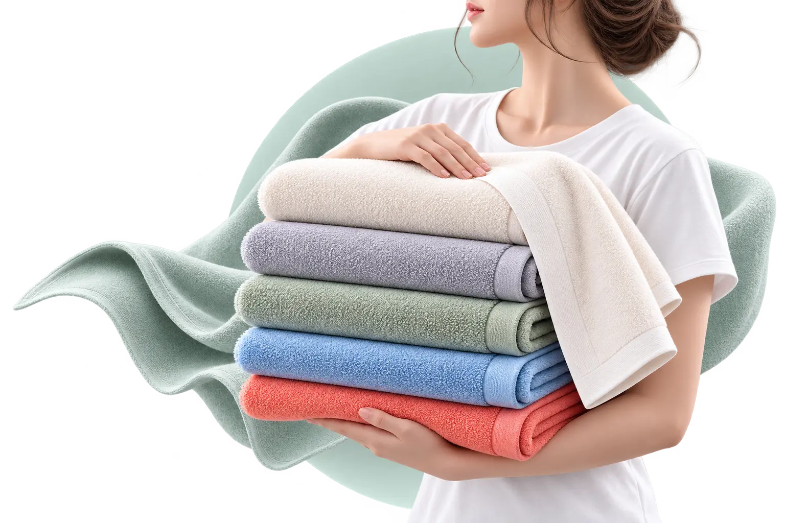 Towel colour and fabric presentation